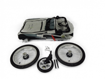 PETSTRO HUNDEBUGGY SKYLINE GRÖSSE L BIS 45 KG - SCHWARZ DUNKELGRAU